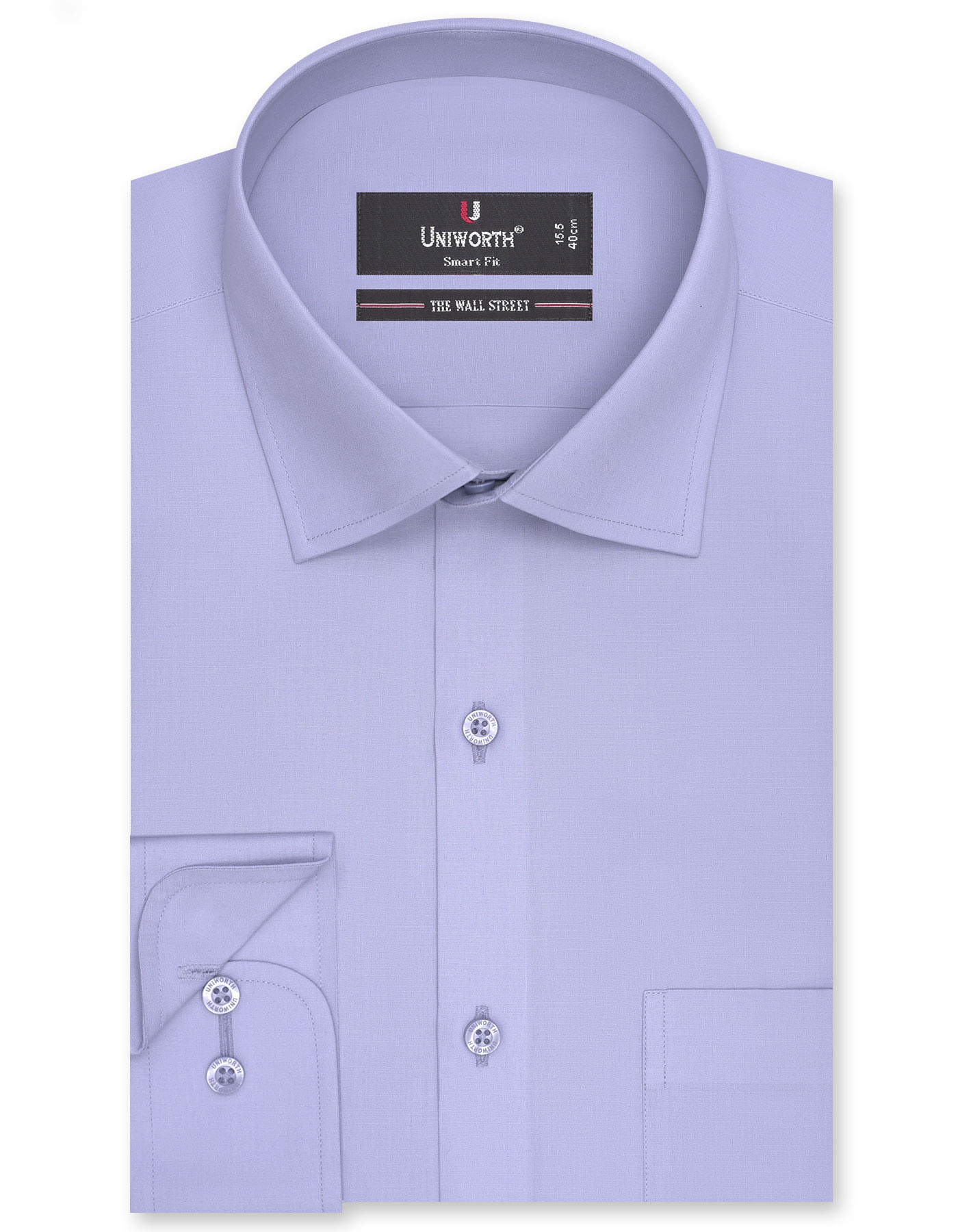 Plain Grey Tailored Smart Fit Shirt FS1006-1SF-16