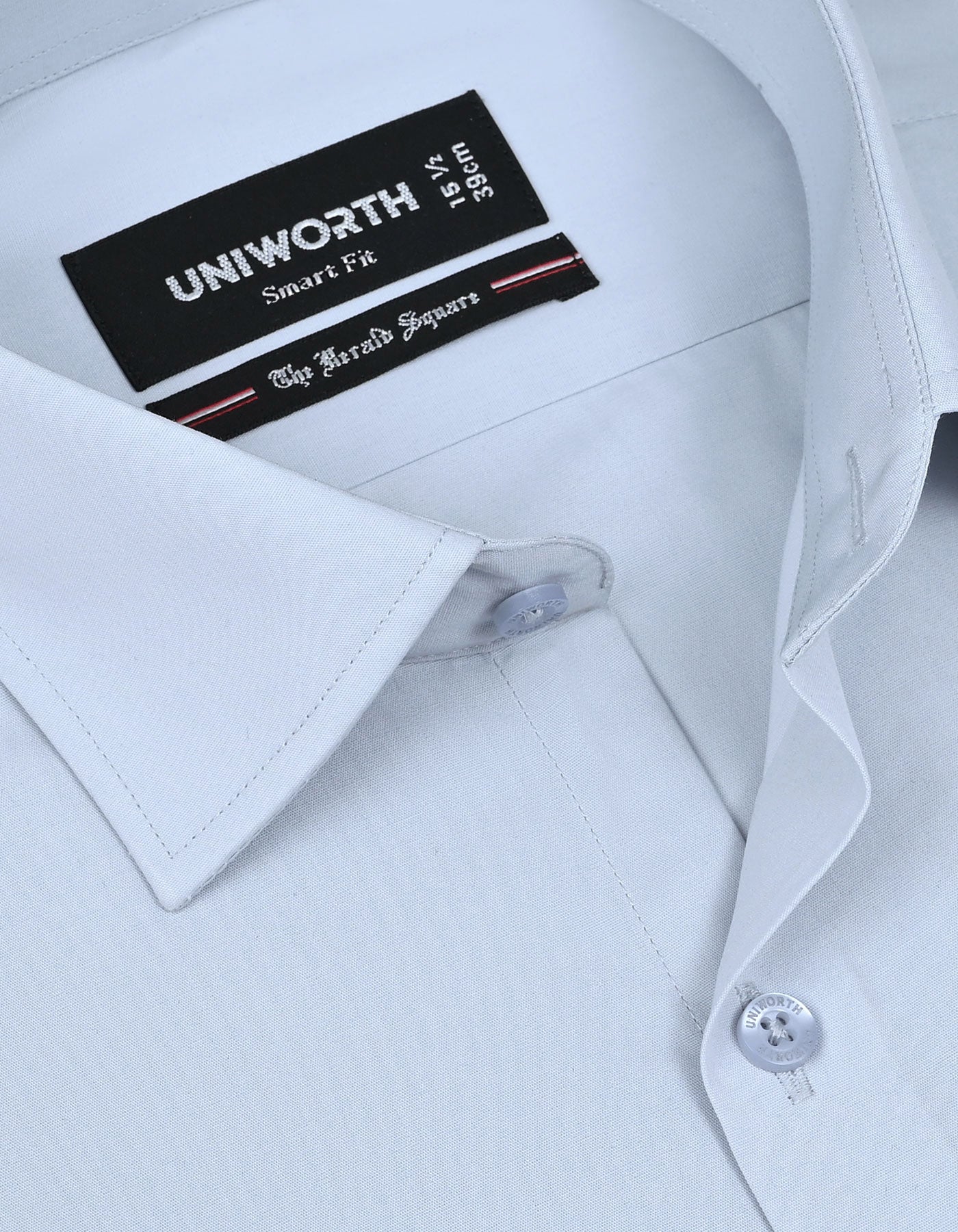 Plain L Grey Tailored Smart Fit Shirt FS1006-5SF-15
