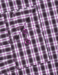 Check White/Purple Classic Fit Shirt FS1047RF-15.5
