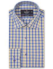 Check Blue/Yellow Tailored Smart Fit Shirt FS1052SF-14.5