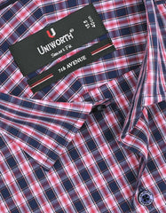 Check Navy Tailored Smart Fit Shirt FS1054-1SF-15