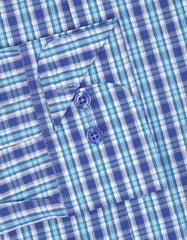 Check Blue Classic Fit Shirt FS1056RF-15.5