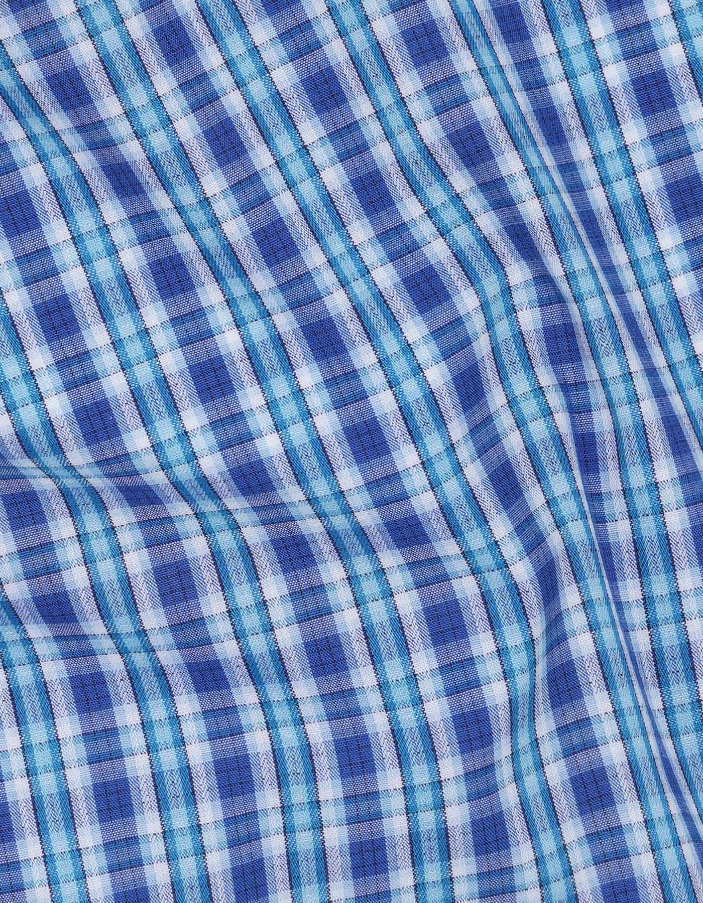 Check Blue Tailored Smart Fit Shirt FS1056SF-16