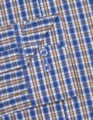 Check Blue Tailored Smart Fit Shirt FS1057SF-15.5