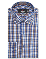 Check Blue Tailored Smart Fit Shirt FS1057SF-14.5
