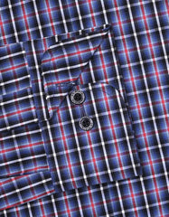 Check Blue Tailored Smart Fit Shirt FS1058SF-15.5