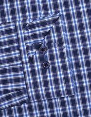 Check Navy Tailored Smart Fit Shirt FS1061SF-15.5