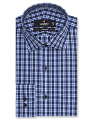 Check Navy Tailored Smart Fit Shirt FS1061SF-14.5