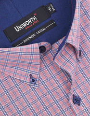 Check White/L Pink Classic Fit Shirt FS1063RF-15