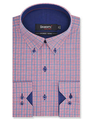 Check White/L Pink Classic Fit Shirt FS1063RF-14.5