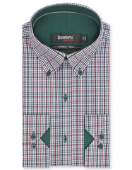 Check Green/Maroon Classic Fit Shirt FS1064RF-14.5