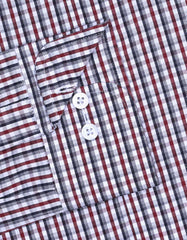 Check Maroon Tailored Smart Fit Shirt FS1065SF-15.5