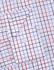 Check Maroon Tailored Smart Fit Shirt FS1071SF-15.5