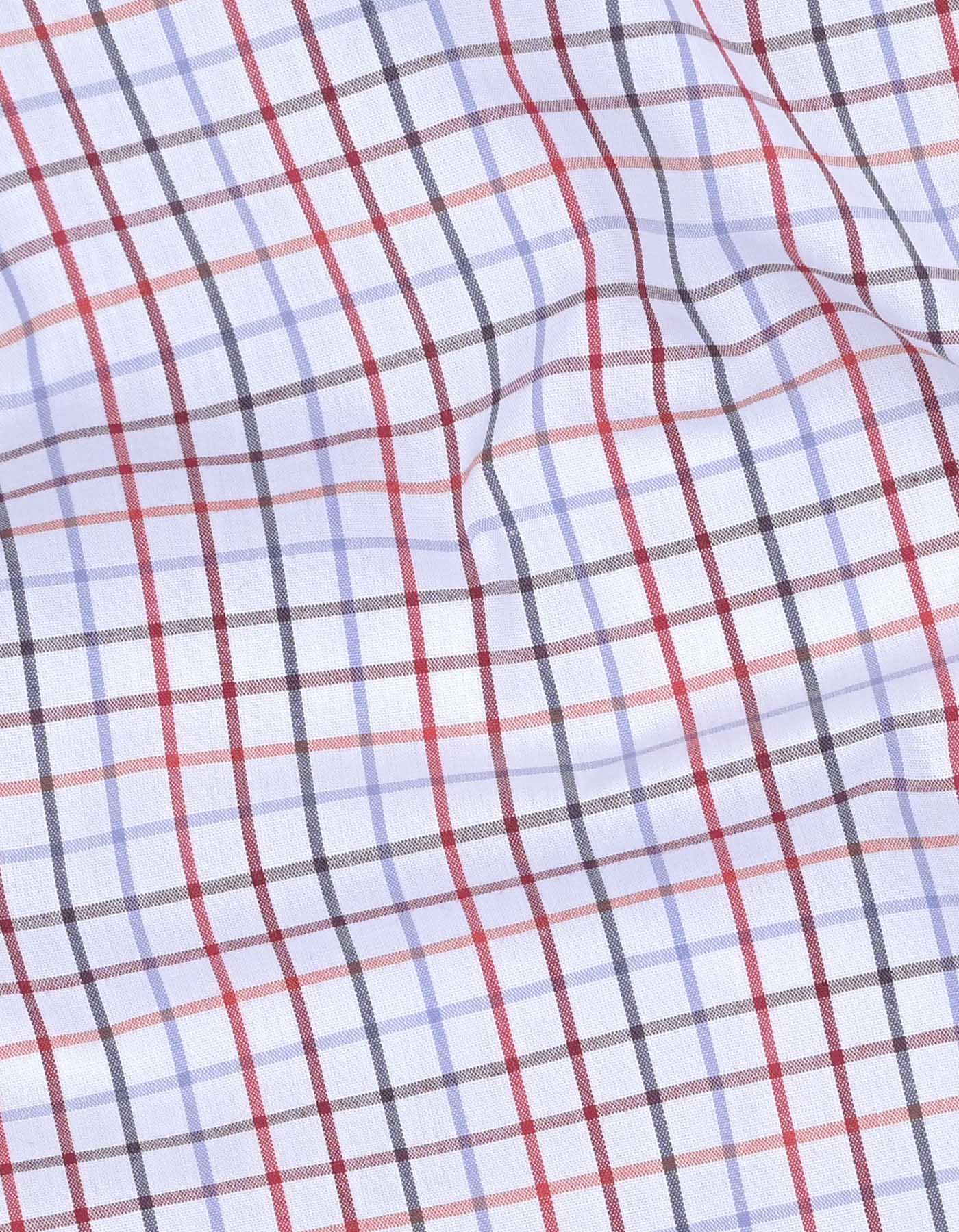 Check Maroon Tailored Smart Fit Shirt FS1071SF-16