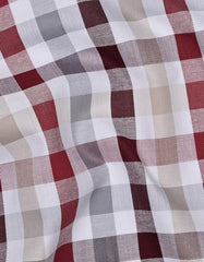 Check Maroon Tailored Smart Fit Shirt FS1074SH-16