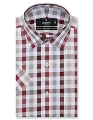 Check Maroon Tailored Smart Fit Shirt FS1074SH-14.5