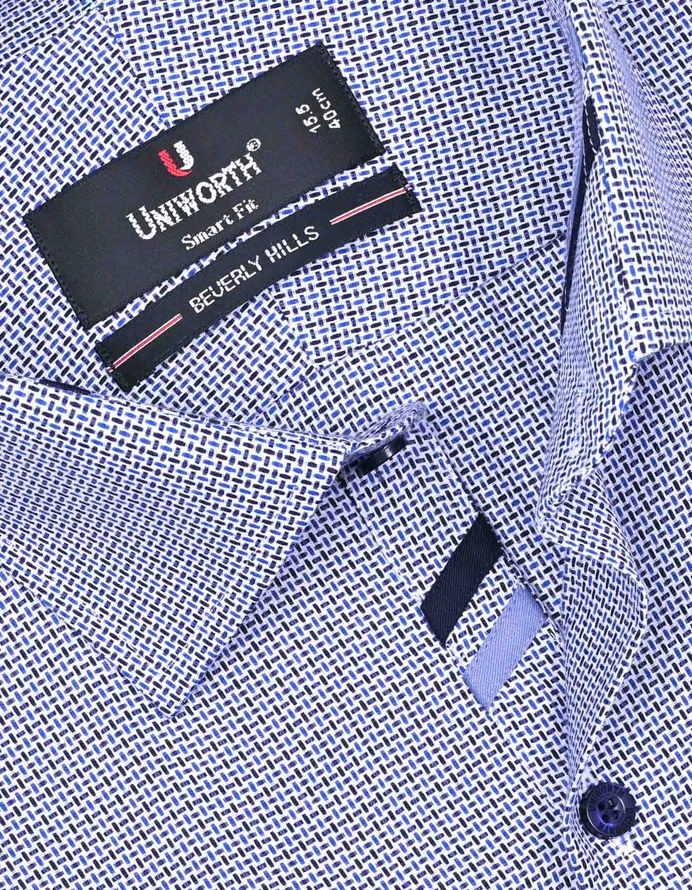 Self Navy Tailored Smart Fit Shirt FS1076-1SF-15