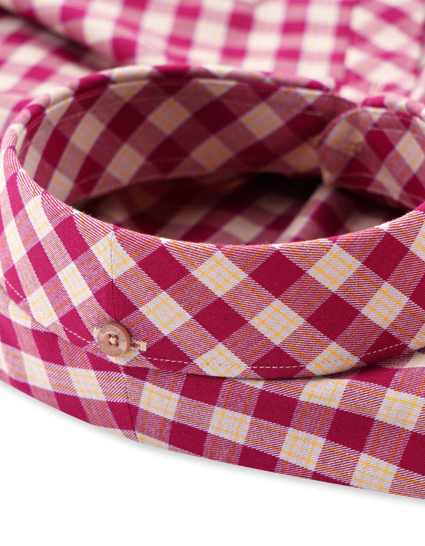 Check Burgundy Classic Fit Shirt FS1078-1RF-16