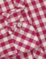 Check Burgundy Tailored Smart Fit Shirt FS1078-1SF-16.5