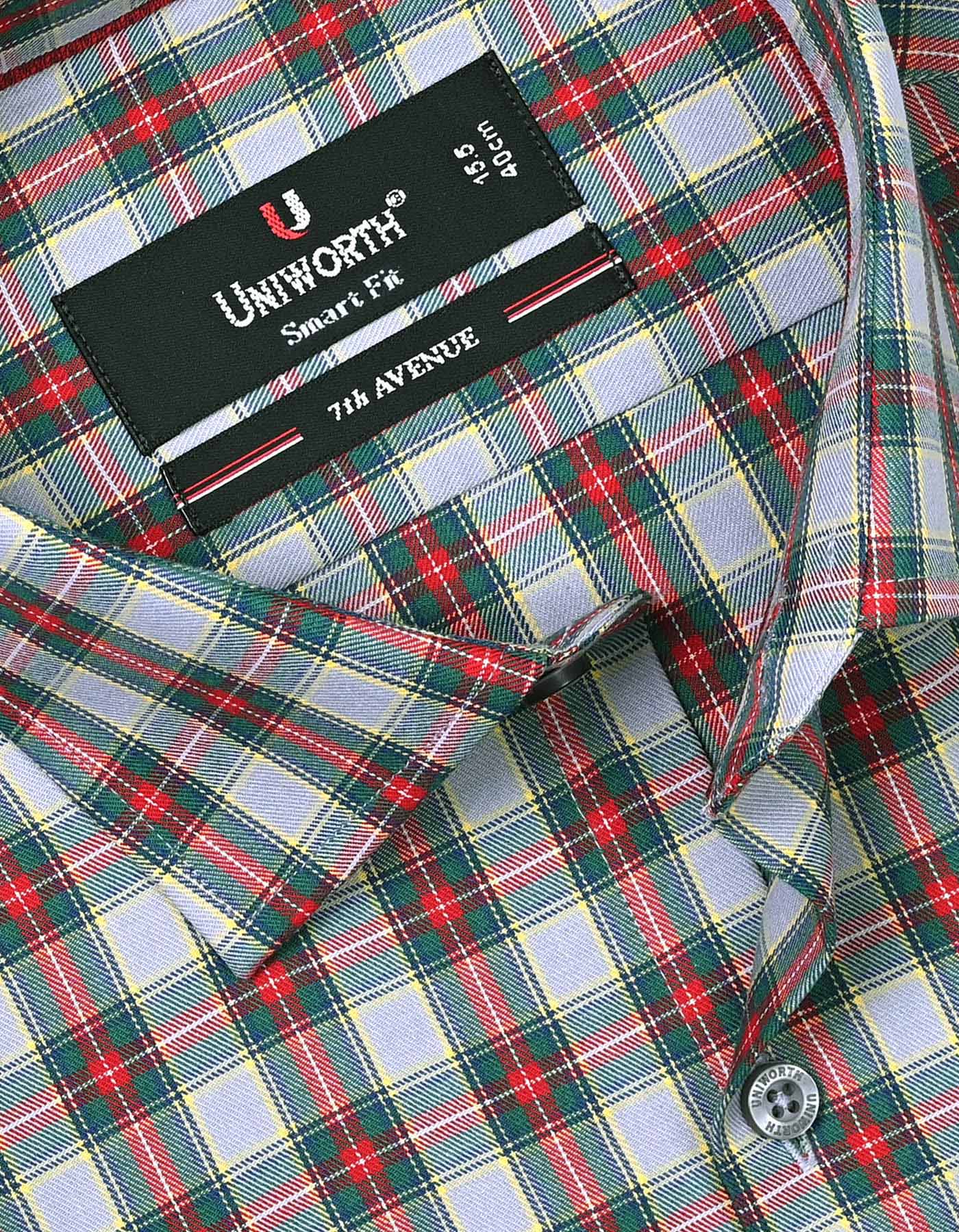 Check Green Tailored Smart Fit Shirt FS1079SH-15