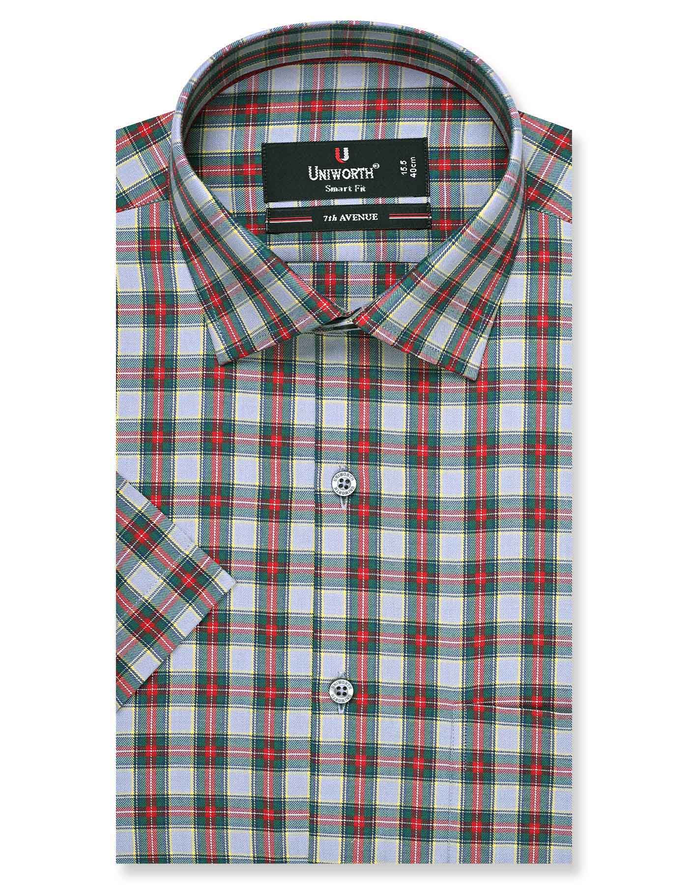 Check Green Tailored Smart Fit Shirt FS1079SH-14.5