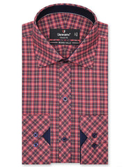 Check Red Classic Fit Shirt FS1080RF-14.5
