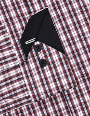 Check Maroon Tailored Smart Fit Shirt FS1081-3SF-15.5