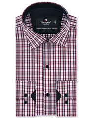 Check Maroon Tailored Smart Fit Shirt FS1081-3SF-14.5