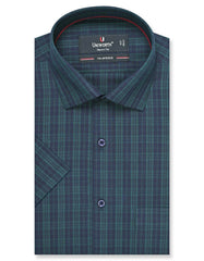 Check Navy Tailored Smart Fit Shirt FS1082SH-14.5