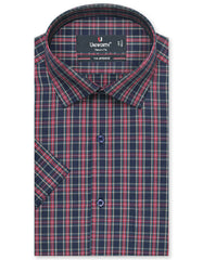 Check Navy Tailored Smart Fit Shirt FS1084SH-14.5