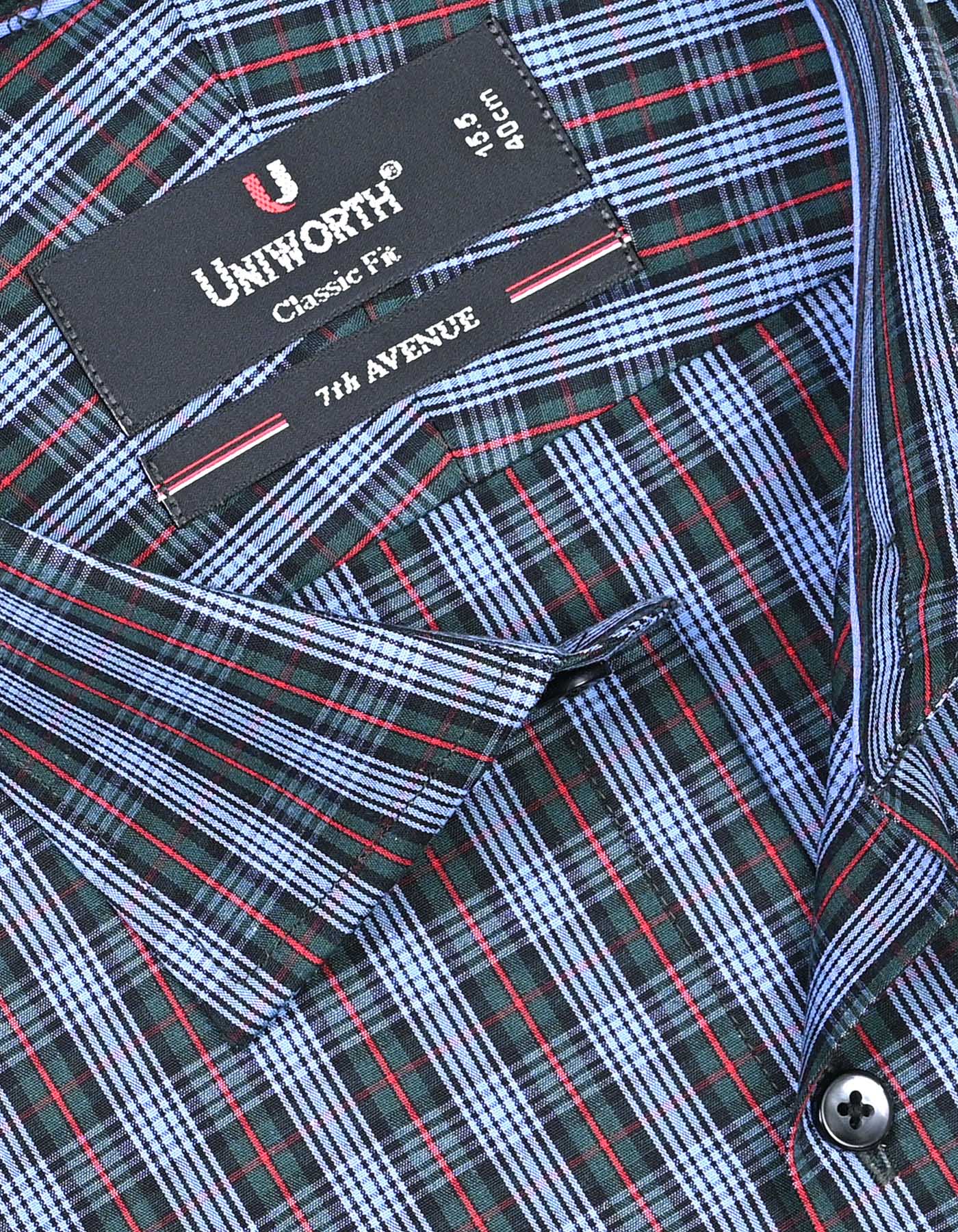 Check D Green Classic Fit Shirt FS1085RF-15
