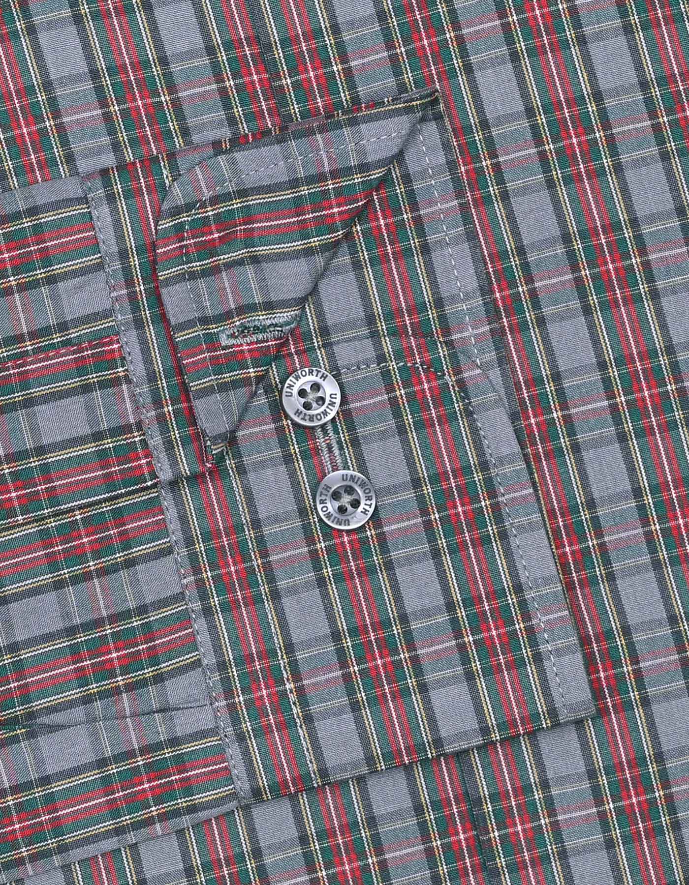 Check Grey Classic Fit Shirt FS1086RF-15.5