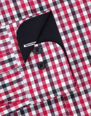 Check Maroon Classic Fit Shirt FS1087RF-15.5