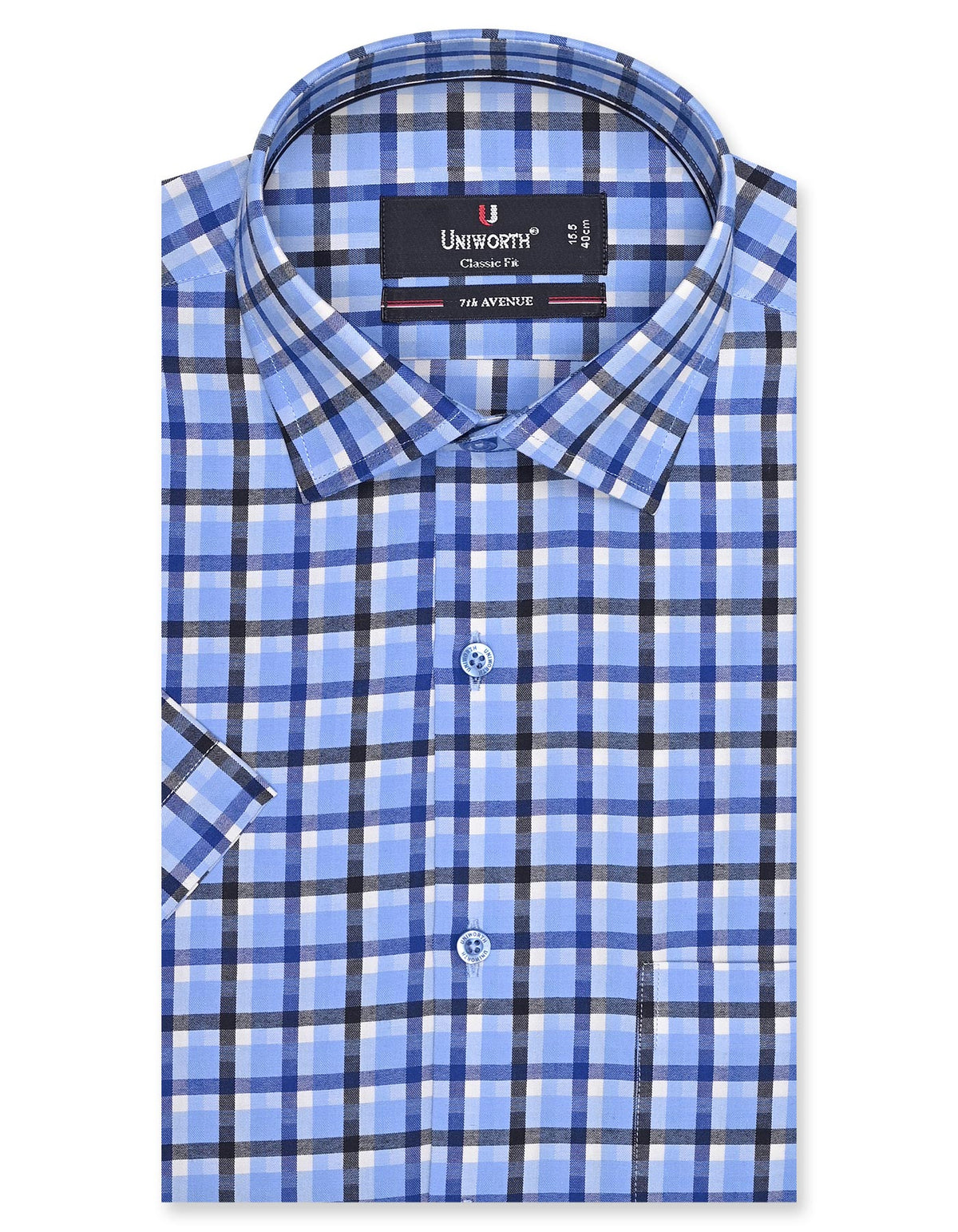 Check Blue Classic Fit Shirt FS1089RH-14.5