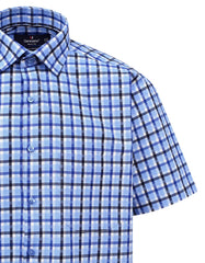 Check Blue Tailored Smart Fit Shirt FS1089SH-15.5