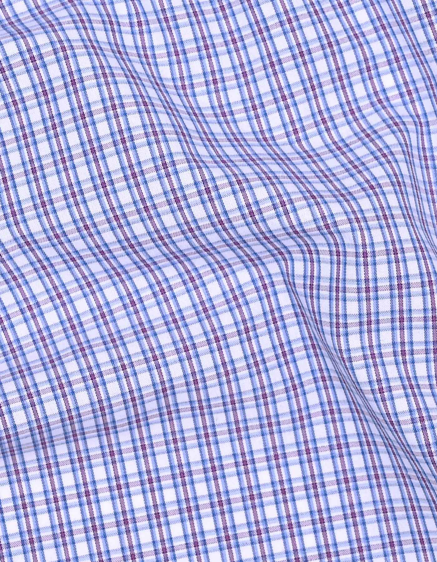 Check Blue Tailored Smart Fit Shirt FS1091SH-16