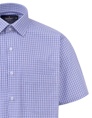 Check Blue Tailored Smart Fit Shirt FS1091SH-15.5
