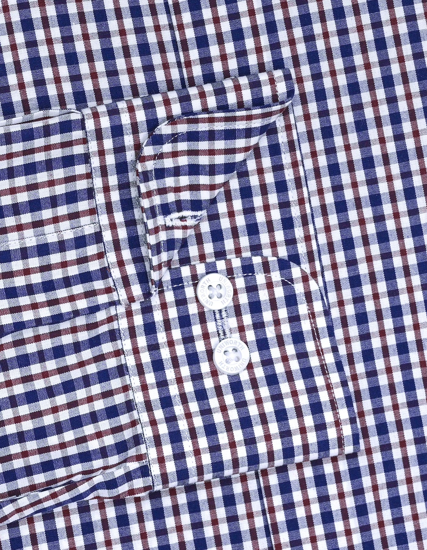 Check Brown Tailored Smart Fit Shirt FS1095SF-15.5