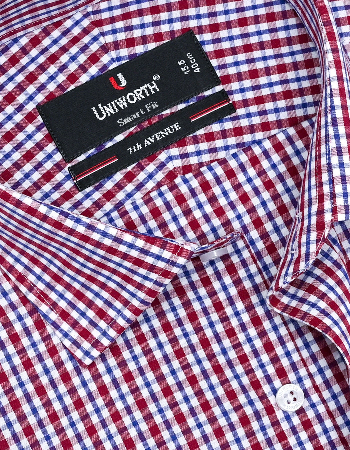 Check Maroon Tailored Smart Fit Shirt FS1097SF-15