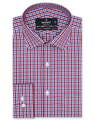 Check Maroon Tailored Smart Fit Shirt FS1097SF-14.5