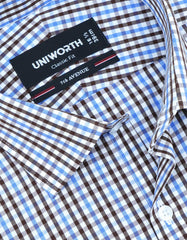 Check Brown Classic Fit Shirt FS1100-1RF-15