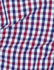 Check Maroon Tailored Smart Fit Shirt FS1102SF-16.5