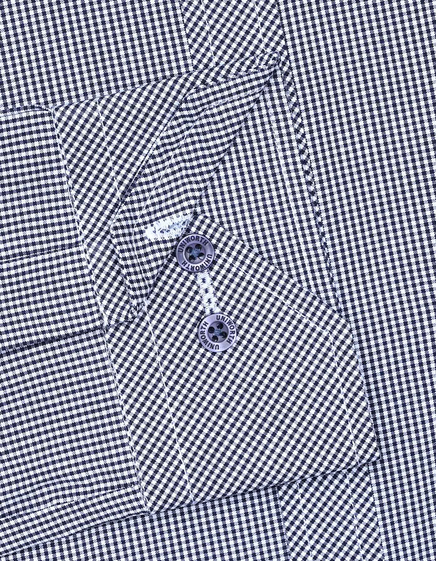 Check Navy Tailored Smart Fit Shirt FS1104SF-15.5