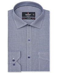 Check Navy Tailored Smart Fit Shirt FS1104SF-14.5