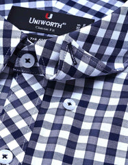 Check Navy Classic Fit Shirt FS1110-1RF-15.5