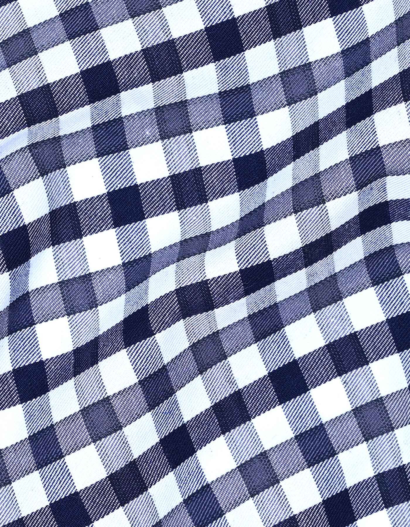Check Navy Tailored Smart Fit Shirt FS1110-1SF-16.5