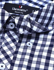 Check Navy Tailored Smart Fit Shirt FS1110-1SF-15.5