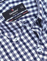 Check Navy Tailored Smart Fit Shirt FS1110-1SF-15