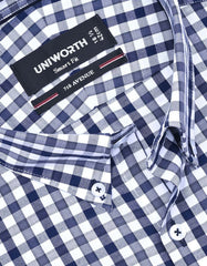 Check Navy Tailored Smart Fit Shirt FS1110-2SF-15