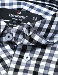 Check Black Tailored Smart Fit Shirt FS1111SF-15.5